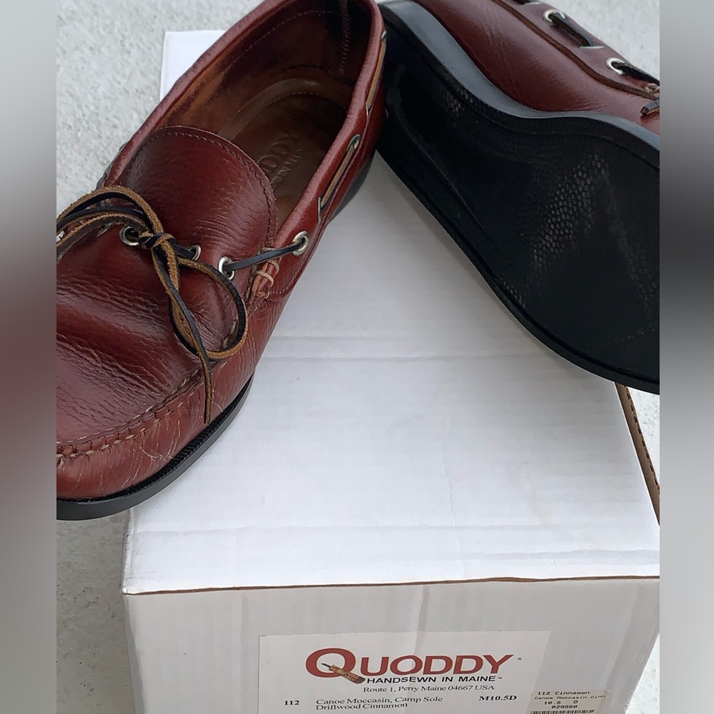 Men’s 10.5D Quoddy Canoe Shoe in Pebble Brown